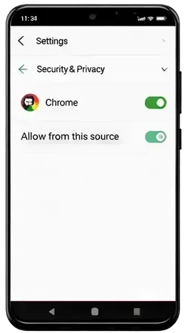 enable unknown source-dooflix apk