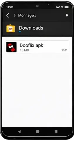locate dooflix apk file 