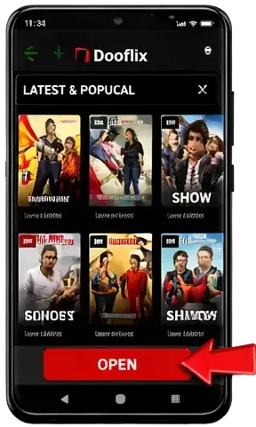 open dooflix apk and enjoy
