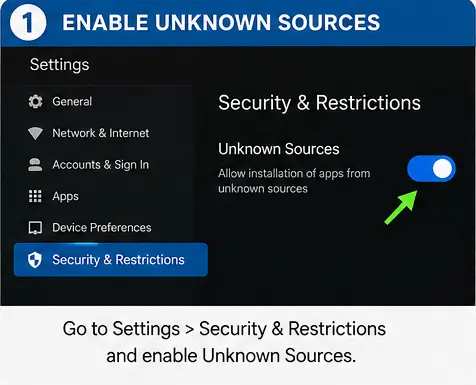 enable unknown source